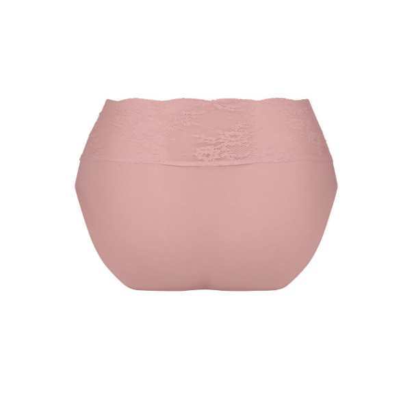 Culotte haute Essential lace Bois de rose