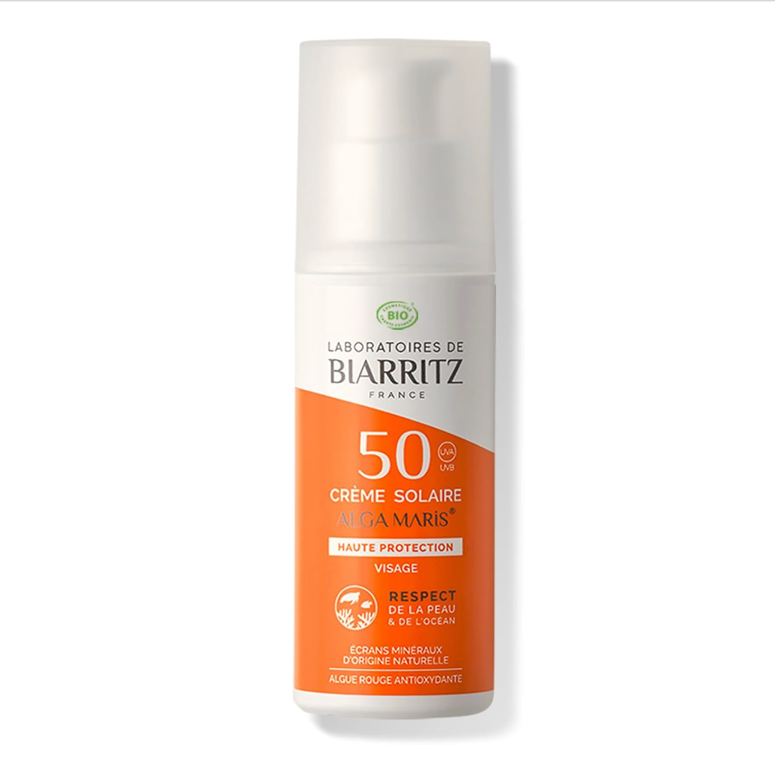 Crème solaire 50 visage