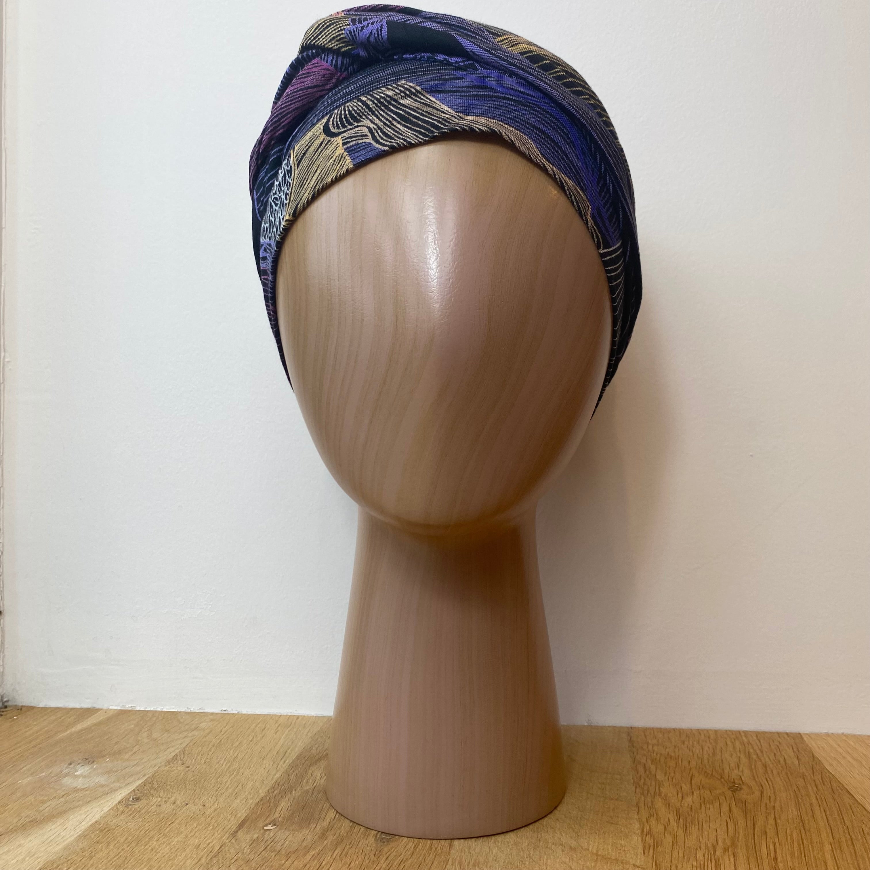 Turban Adele en bambou - Bleuet