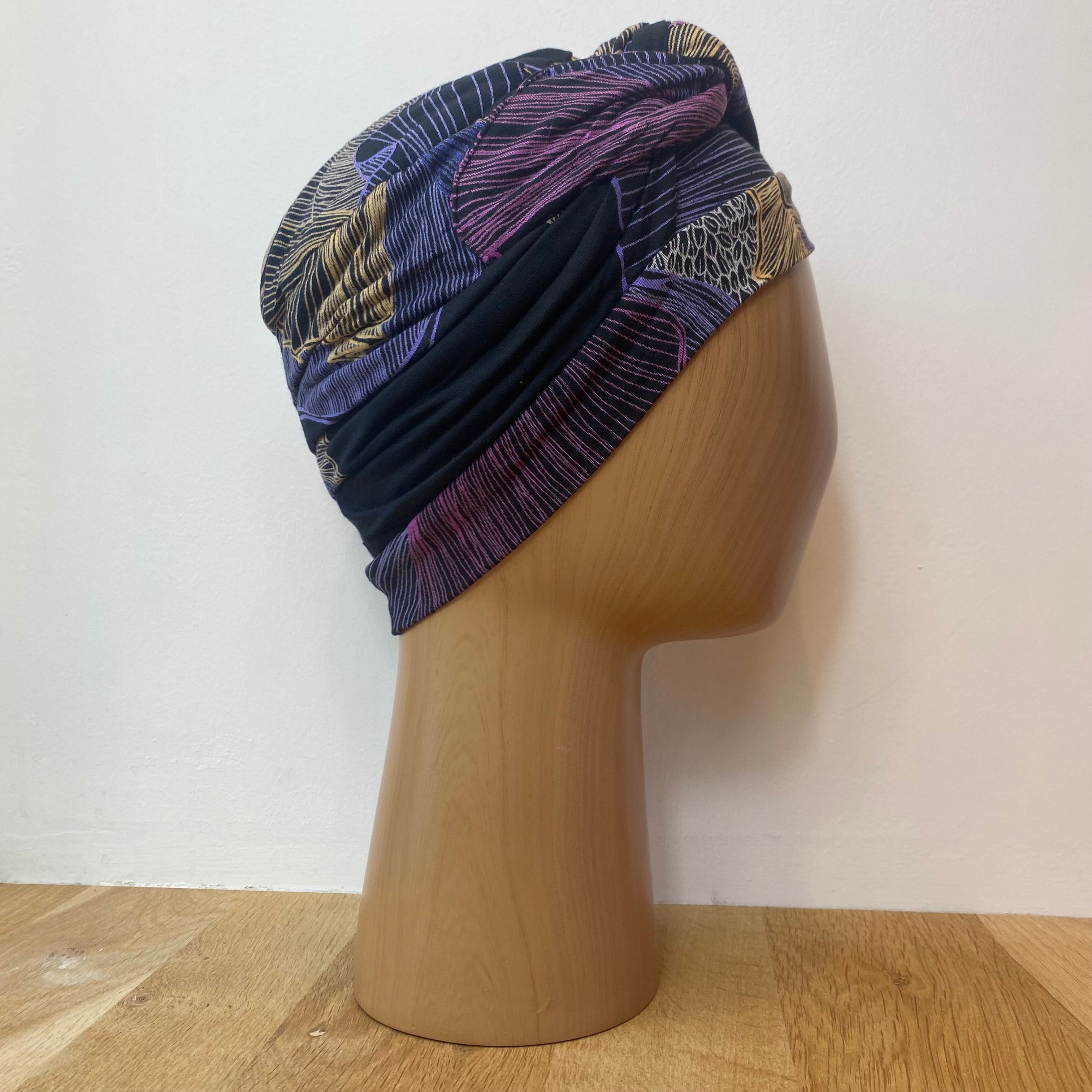Turban Adele en bambou - Bleuet