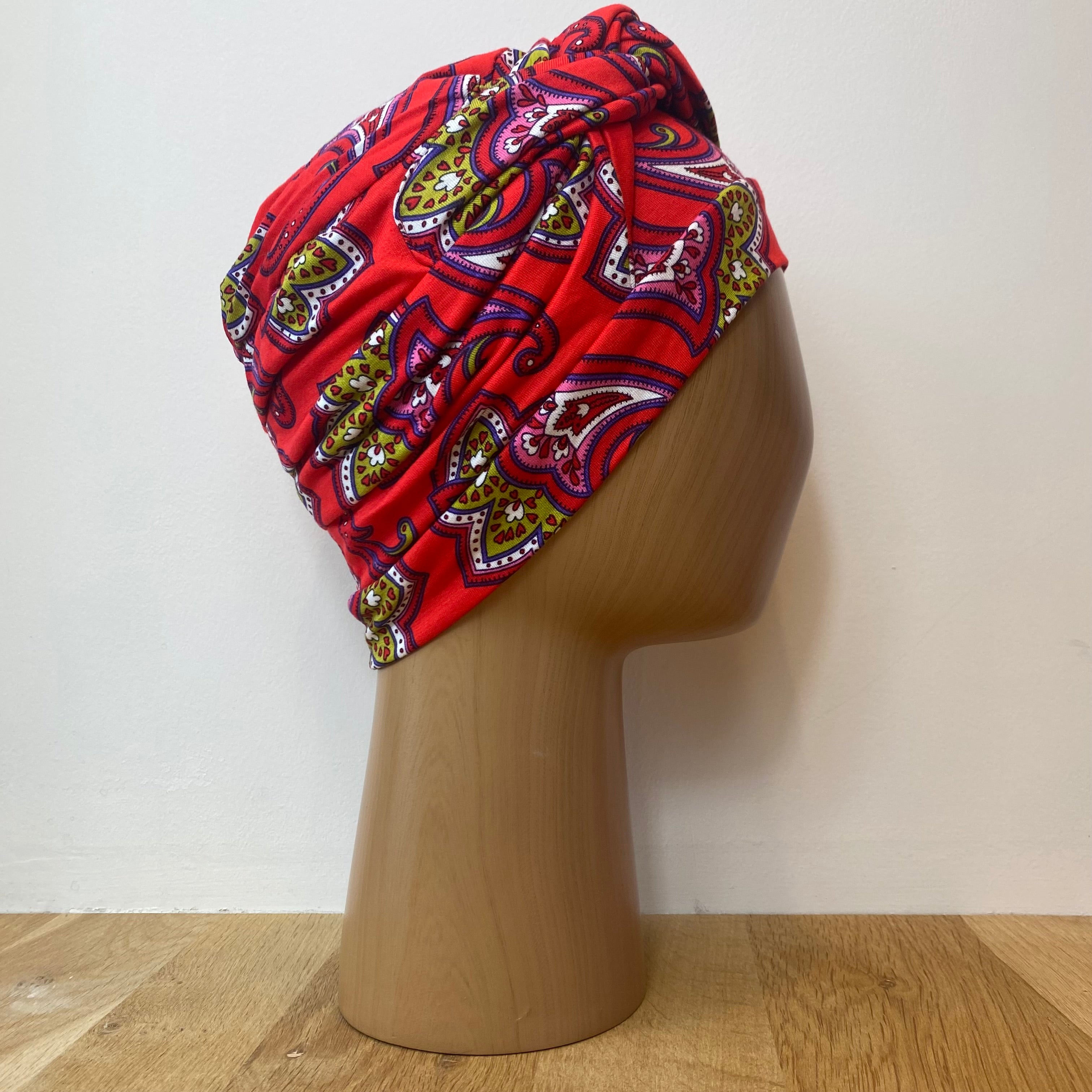 Turban Adele en bambou - Rubis