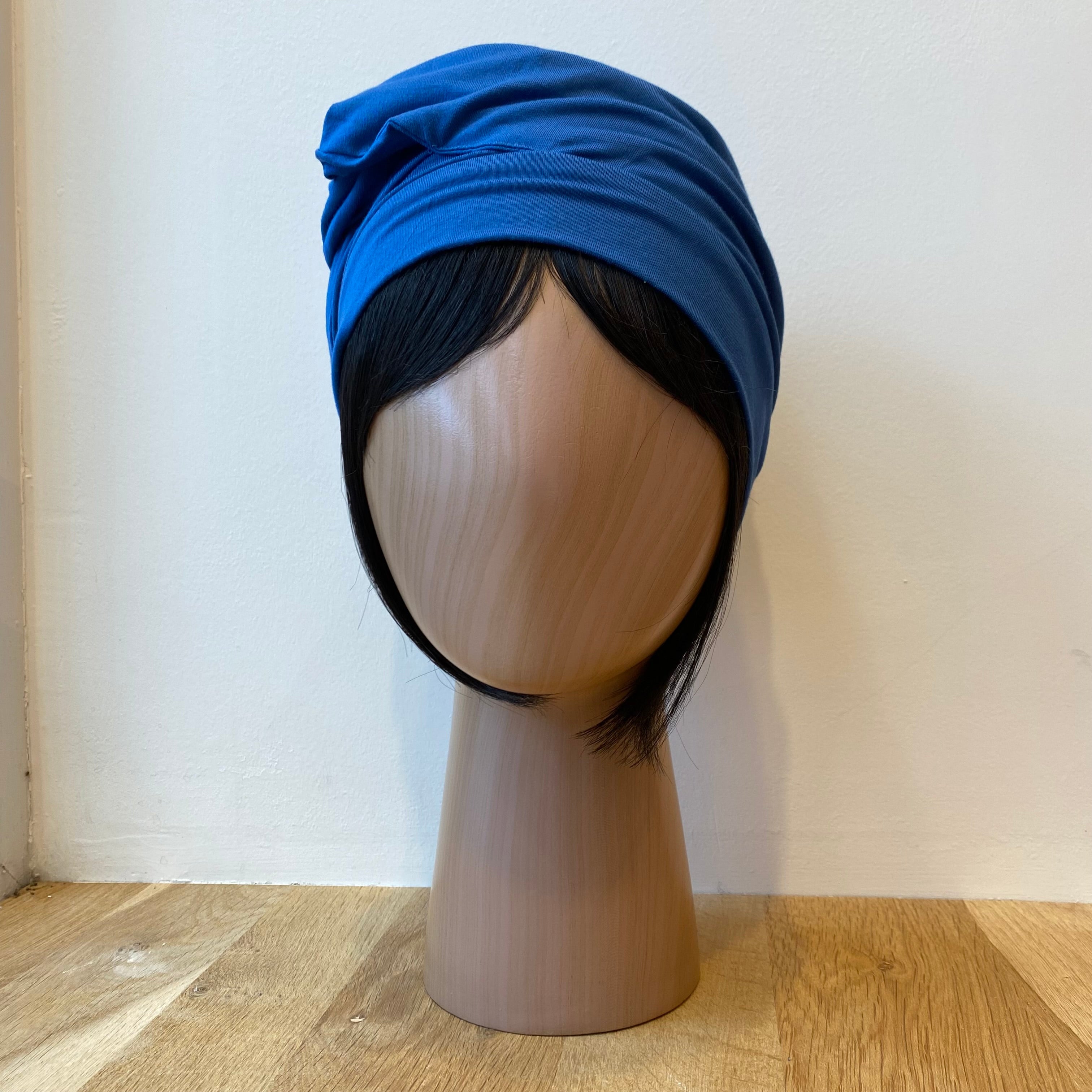 Turban Adele en bambou - Bleu océan