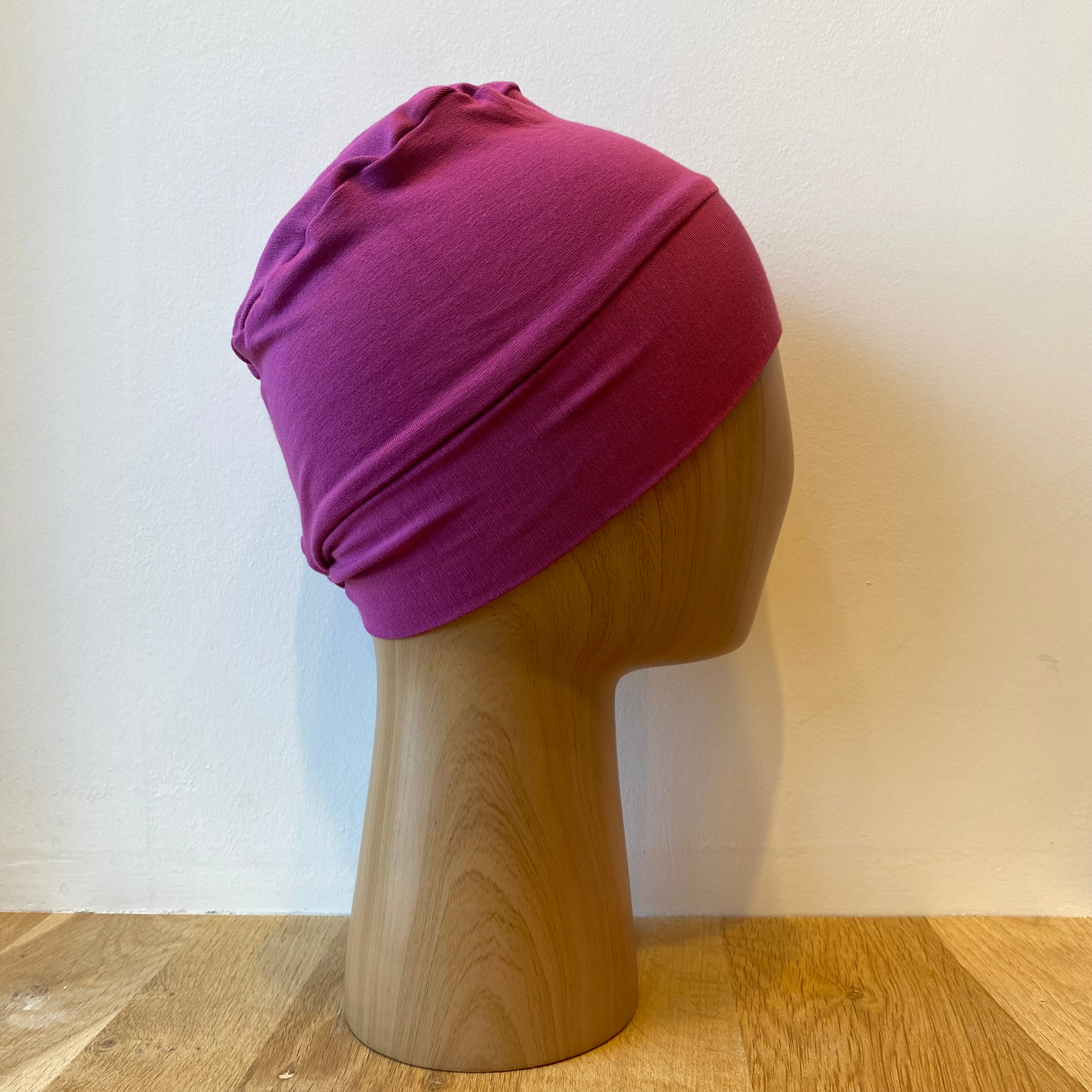Bonnet Chimio en Bambou Lie-de-vin