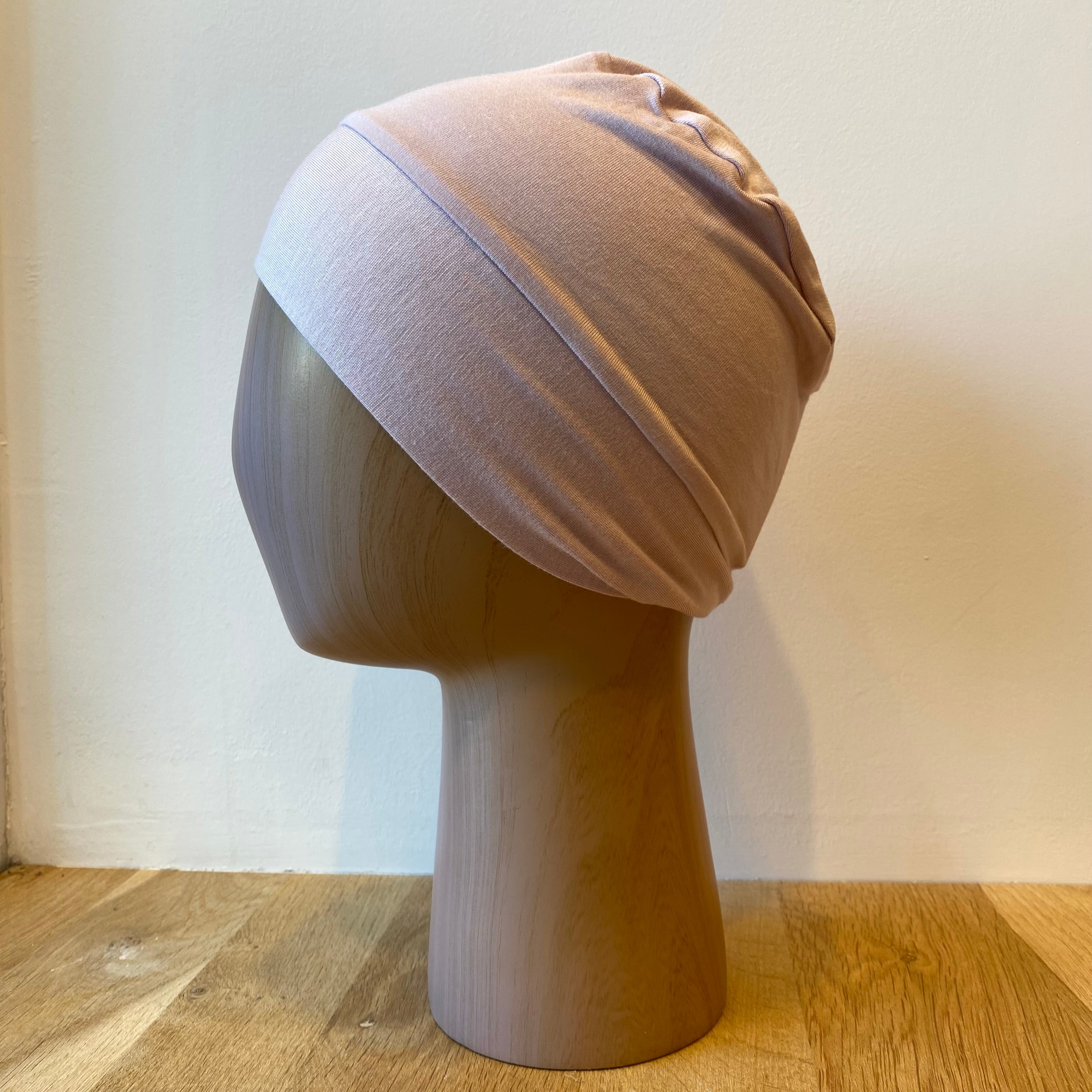 Bonnet Chimio en Bambou Blush