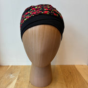Turban Doris en bambou - Rouge/noir