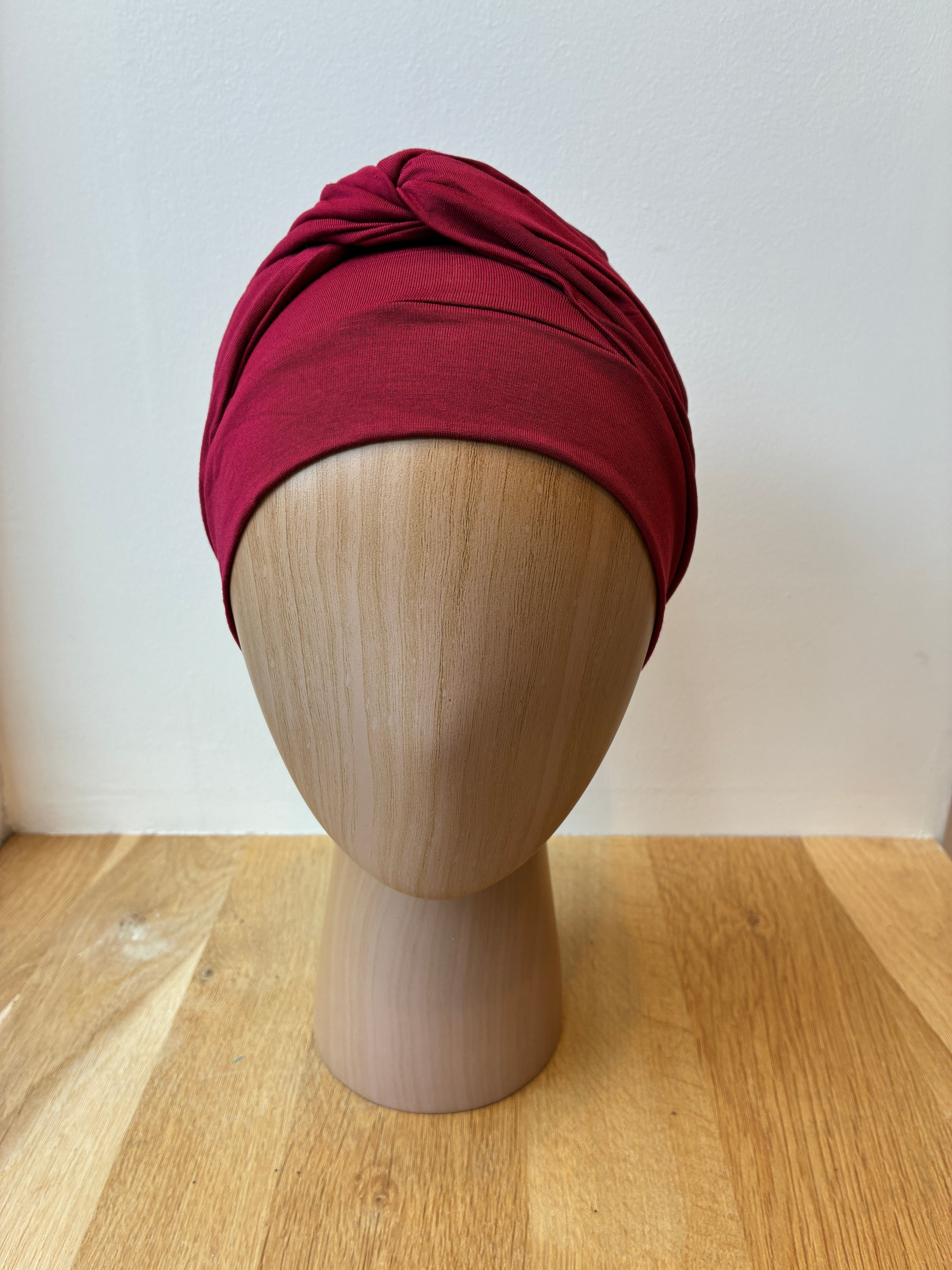 Turban en bambou Adele prune