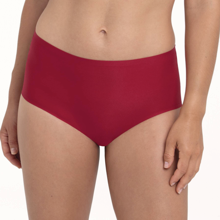 Culotte haute sans couture Rouge